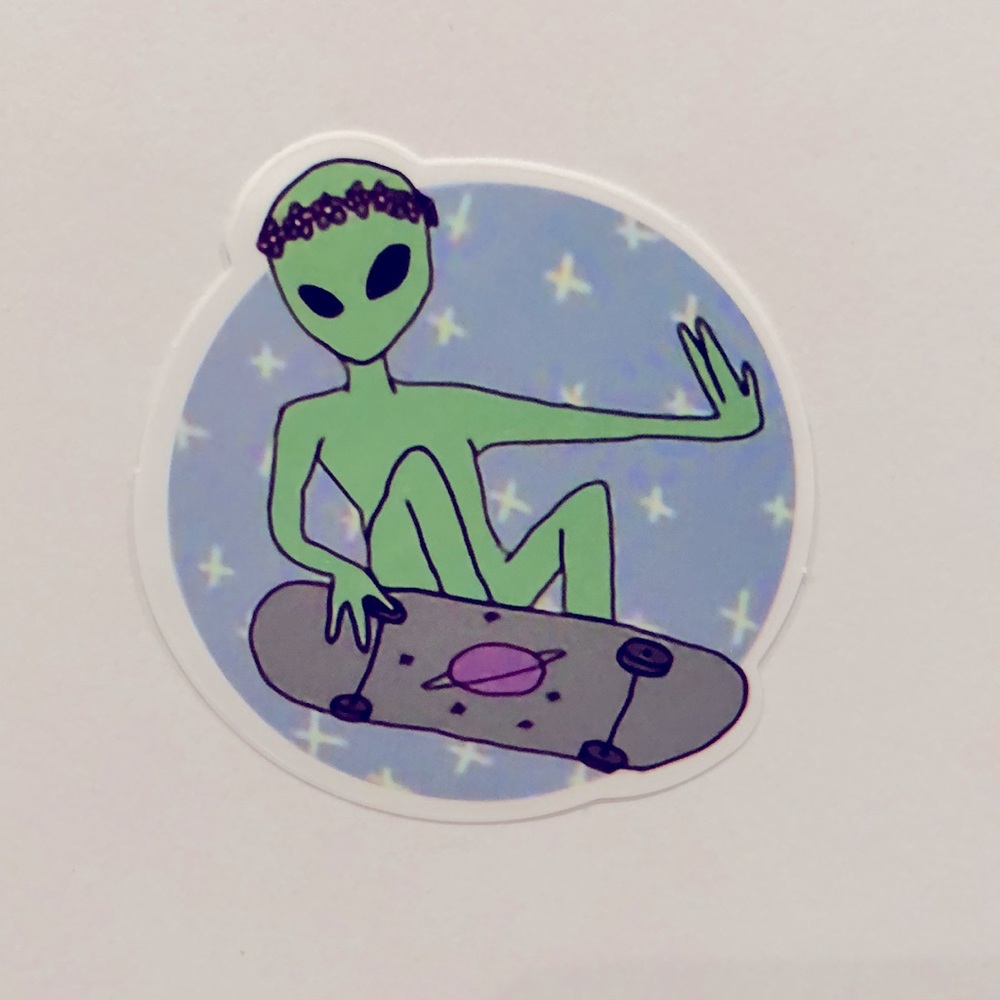 3/$5 of DIFFERENT stickers with this 1 OR make your own bundle POP alien skate